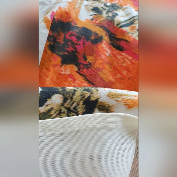 ERDEM TANYA FLORAL PRINT PENCIL DRESS IN ORANGE UK8 US4 - Picture 4 of 9